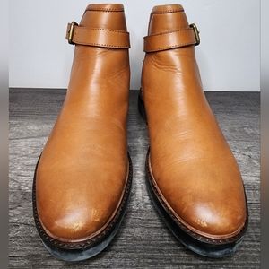 Coach Bryant Men's Tan Leather Jodhpur Ankle Leather Straps - Sz 10.5